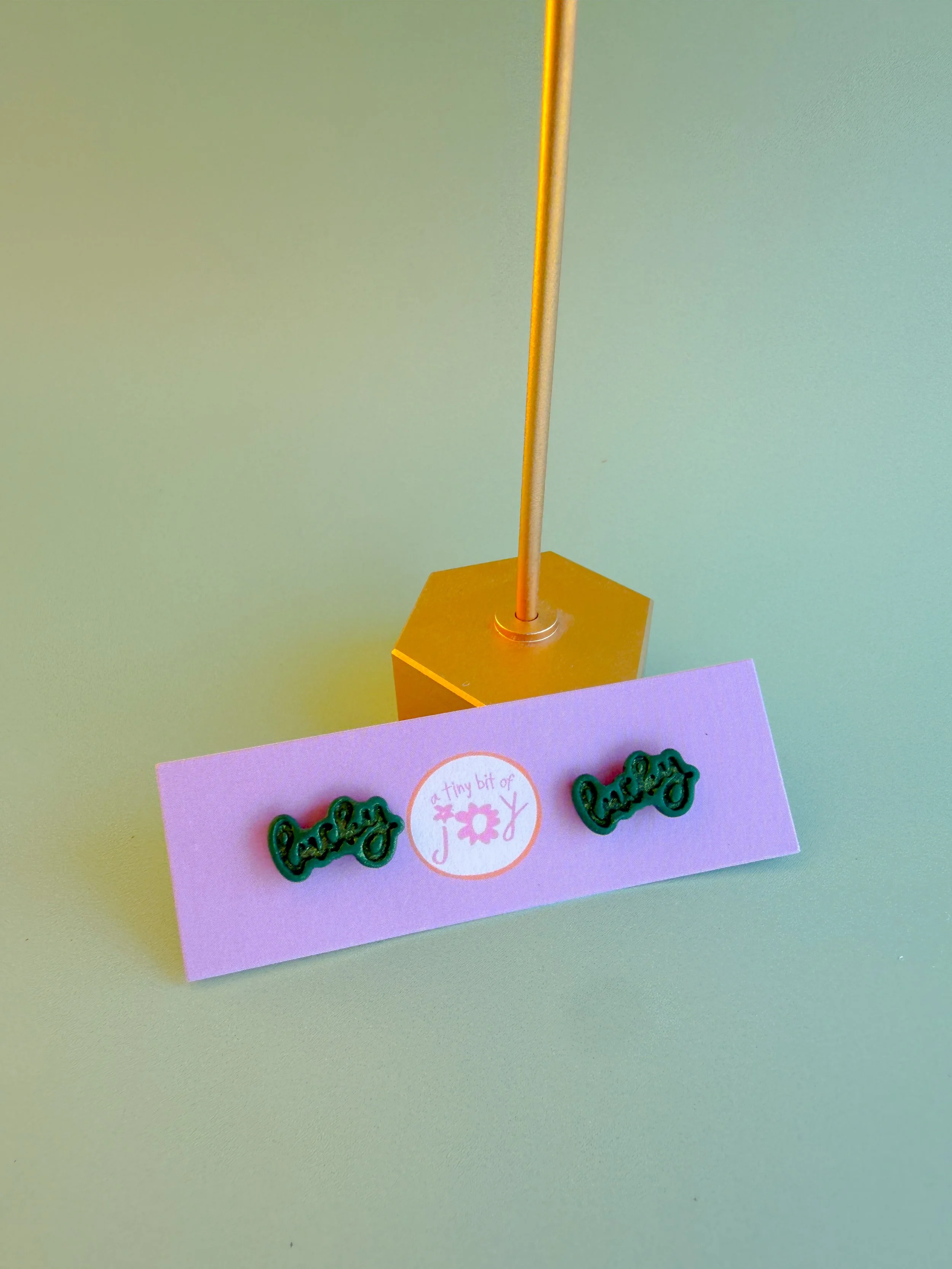 Lucky Stud Earrings | St. Patrick’s Day Green Polymer Clay Studs