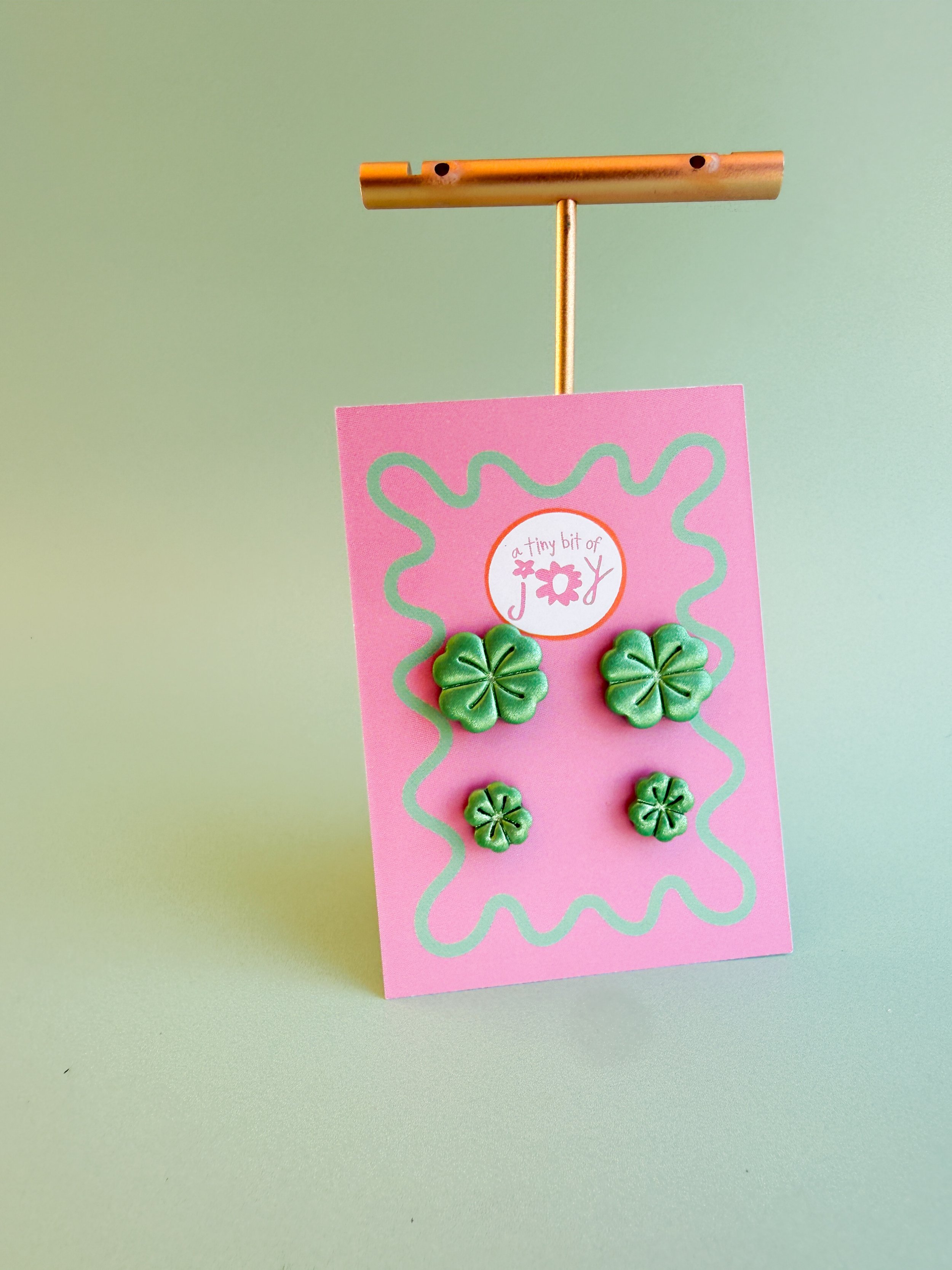 Mother Daughter Clover Earrings | Matching St. Patrick’s Day Stud Set