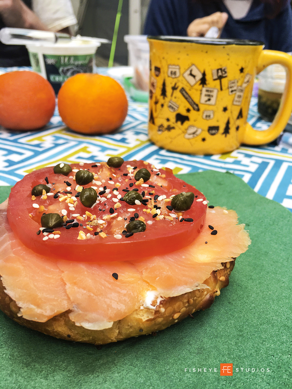  Bagel and smear makes for a quick and hardy breakfast to fuel your GLAMPing activities. And yes, of course it's  Greenfield's Bagels &amp; Deli.&nbsp;  