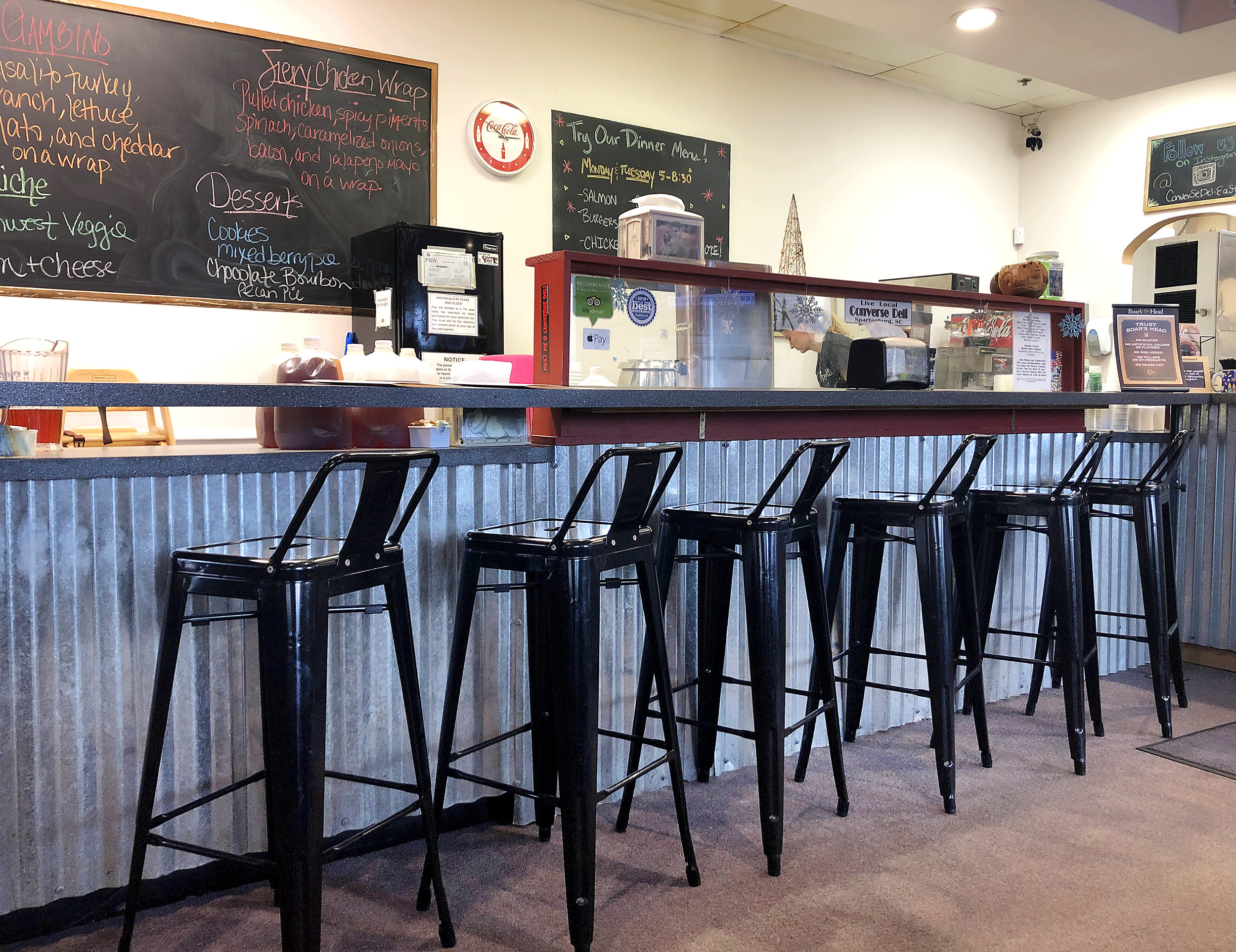    Converse Deli    When lunchtime approaches, you may want to consider a hot panini or deli sandwich to hold you over until dinner. Converse Deli offers unique sandwich combinations in addition to some of your favorite classics. Don’t let your hange