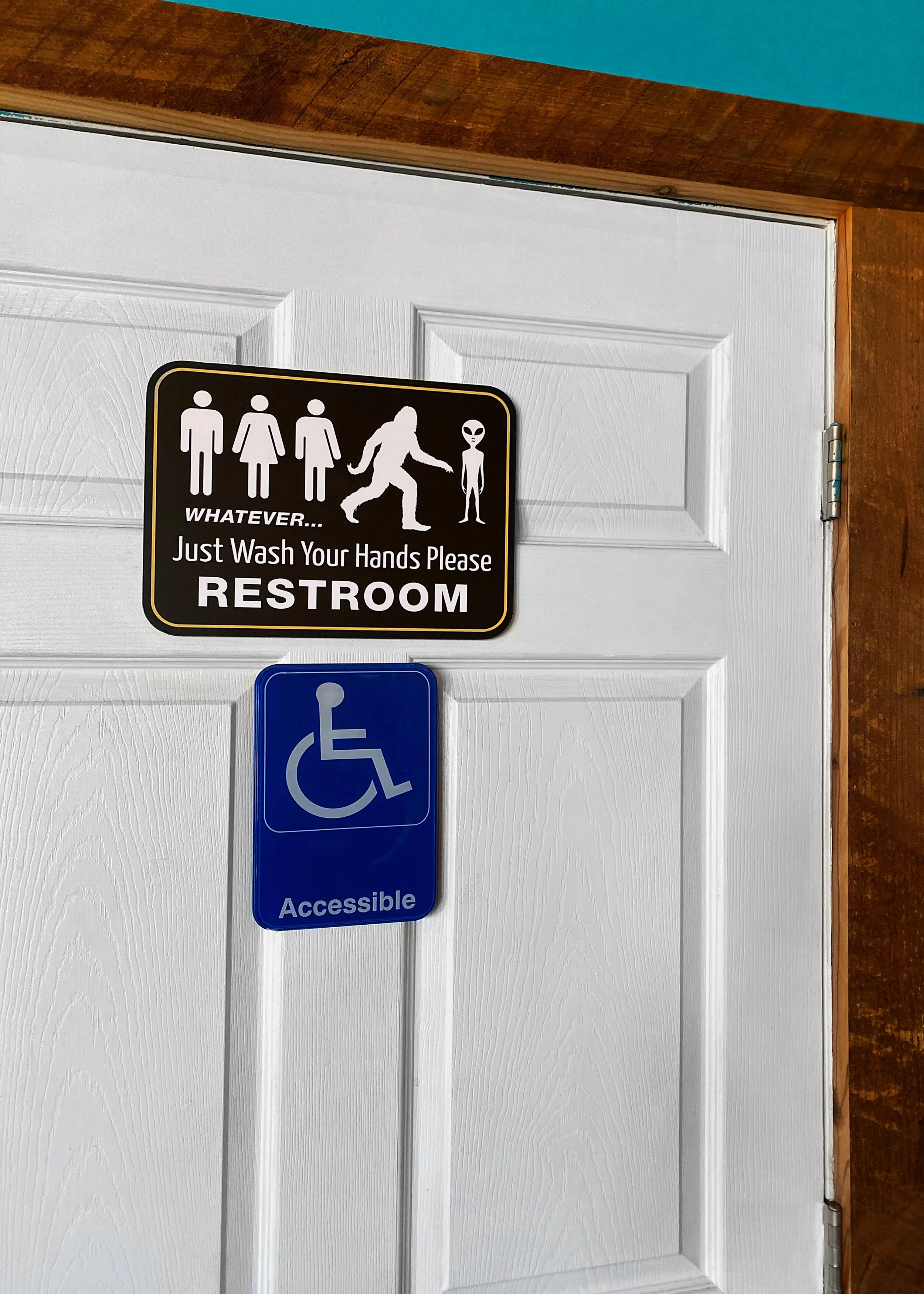 “Most Inclusive Potty”    Birds Fly South   At Birds Fly South, everyone is welcome. No matter what kind of animal you are… as the theme for pandemic life dictates, just wash your fricken hands. Enough said!