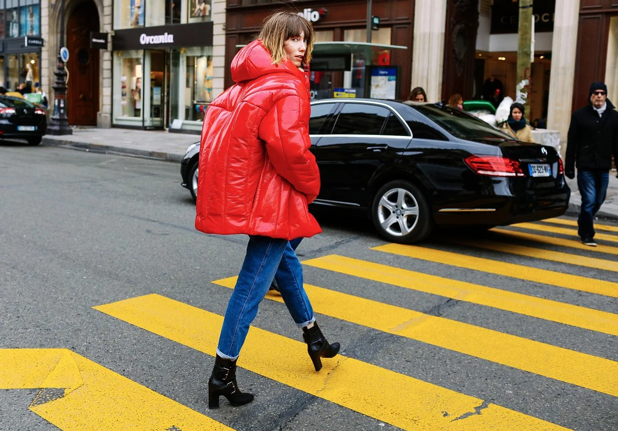 anya ziourova in an A.W.A.K.E. coat and pierre hardy boots pfw2016 phil oh.jpeg