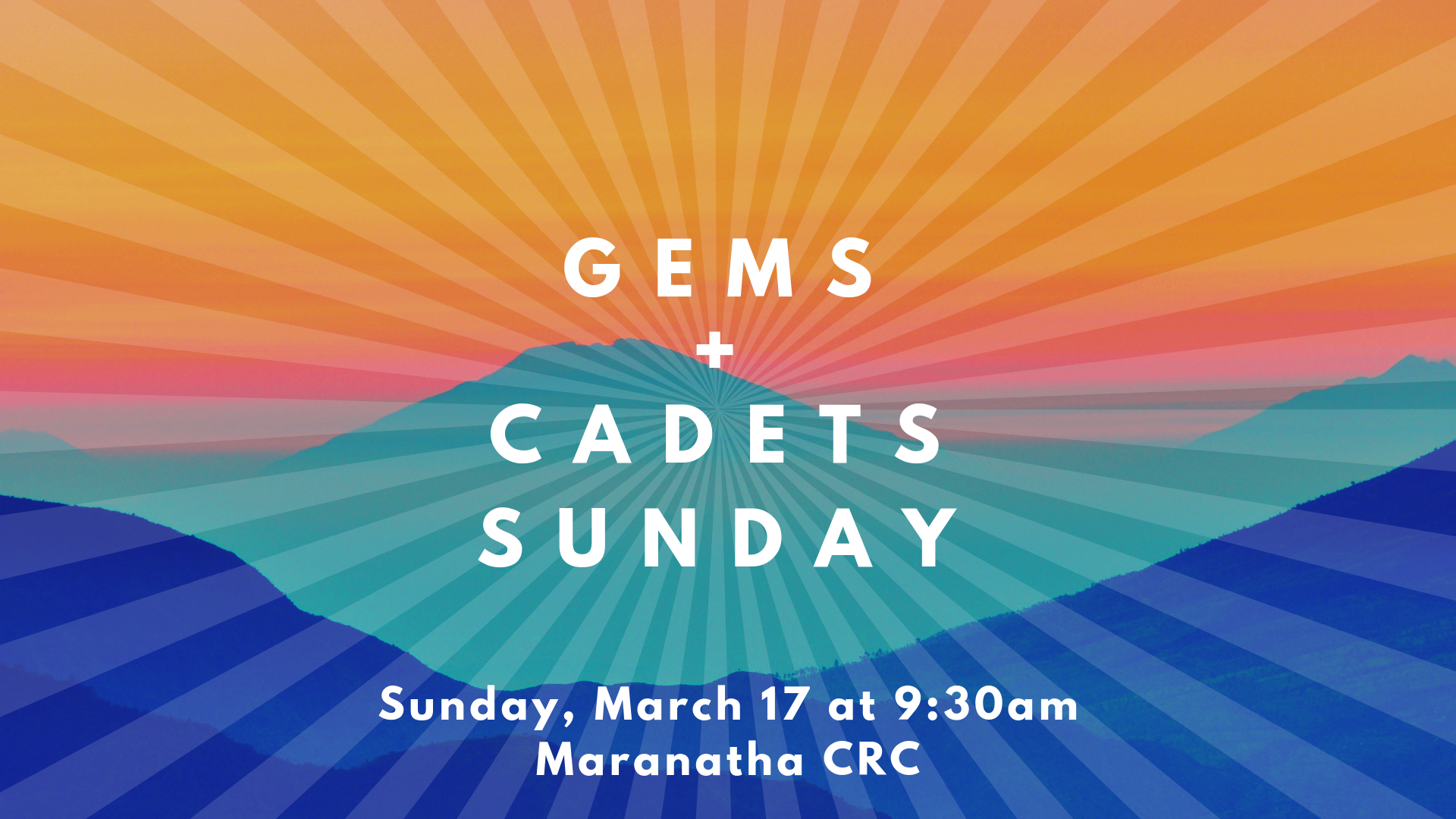 GEMS/Cadet Sunday