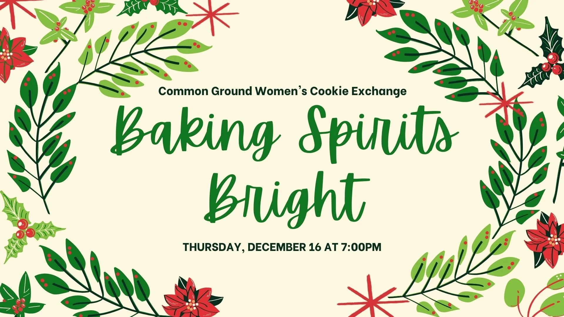 Common Ground Women's Christmas Cookie Exchange