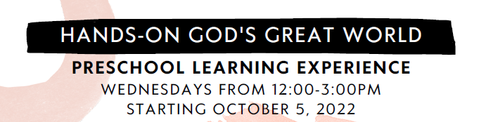 Hands-On God's Great World - Preschool Class