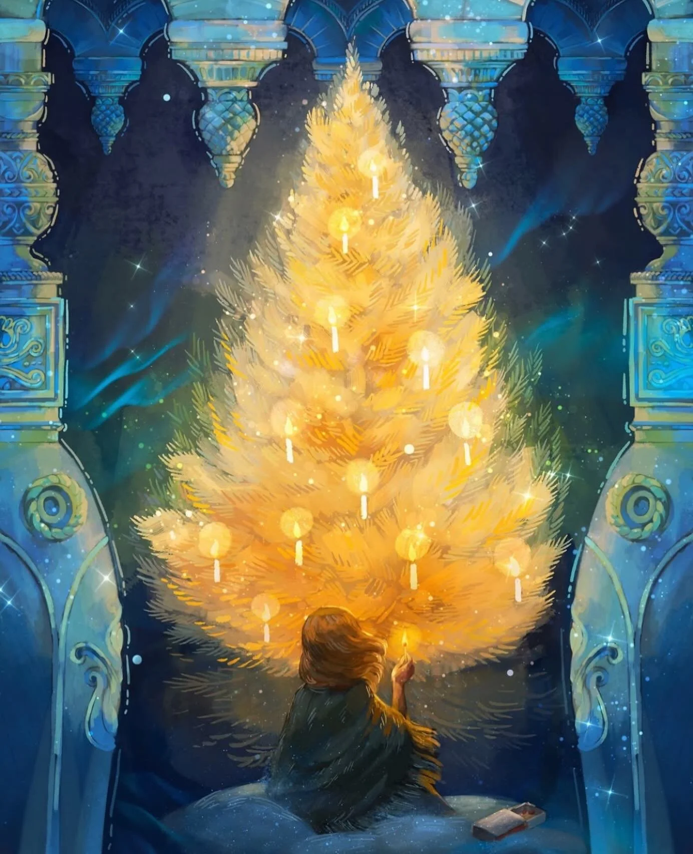 A little girl walked the snowy streets on Christmas Eve, barefoot and cold, trying to sell her last few matches. No one stopped. To warm herself, she struck a match. In its glow she saw a warm stove, a shining feast, a beautiful Christmas tree. With 