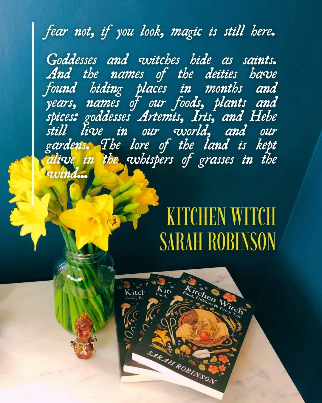 The daffodils are blooming in the garden 🌼✨ like a small kind of magic, spring is arriving softly 🌿📚 #kitchenwitch #witchcountry