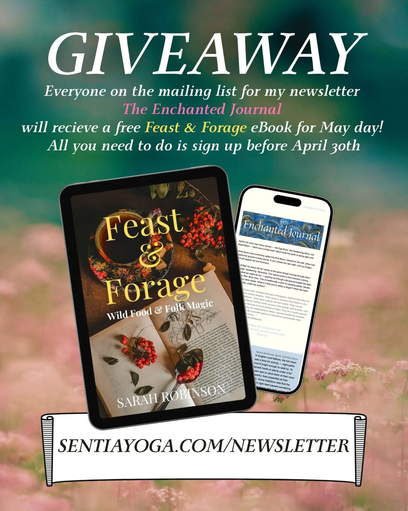 A different kind of giveaway for April! This time everyone&rsquo;s a winner! Sign up to my newsletter - the Enchanted Journal and everyone on my mailing list will receive a free ebook for May 1st. May it inspire a Happy Beltane! Comment below and tag