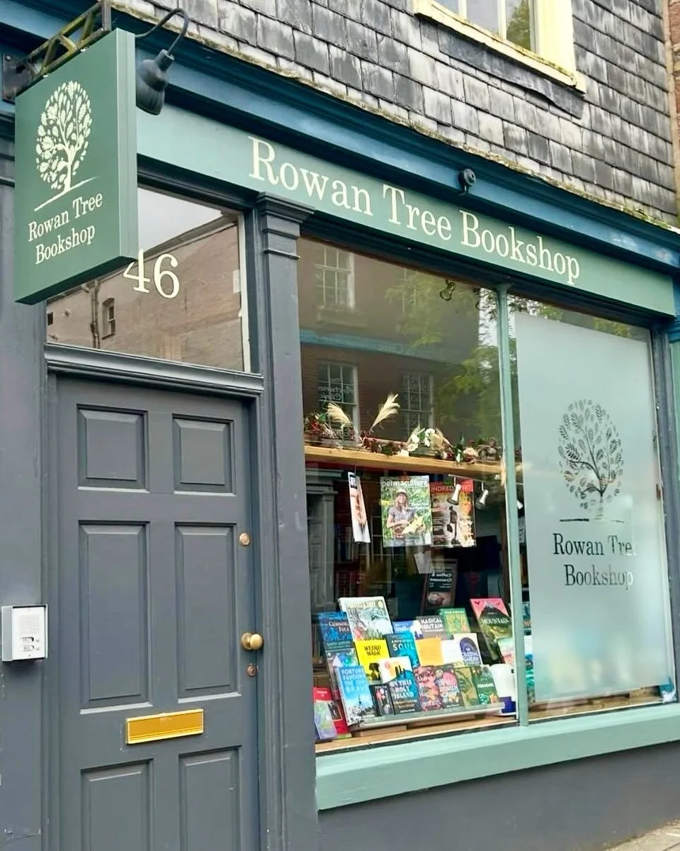 In continued celebration of some of the flippin&rsquo; gorgeous indie bookshops who stock my books - welcome to @rowantreebookshop - the forest dancing, birdsong singing sister to @eastgatebookshop just down the road in Totnes, Devon, UK. Rowan Tree 