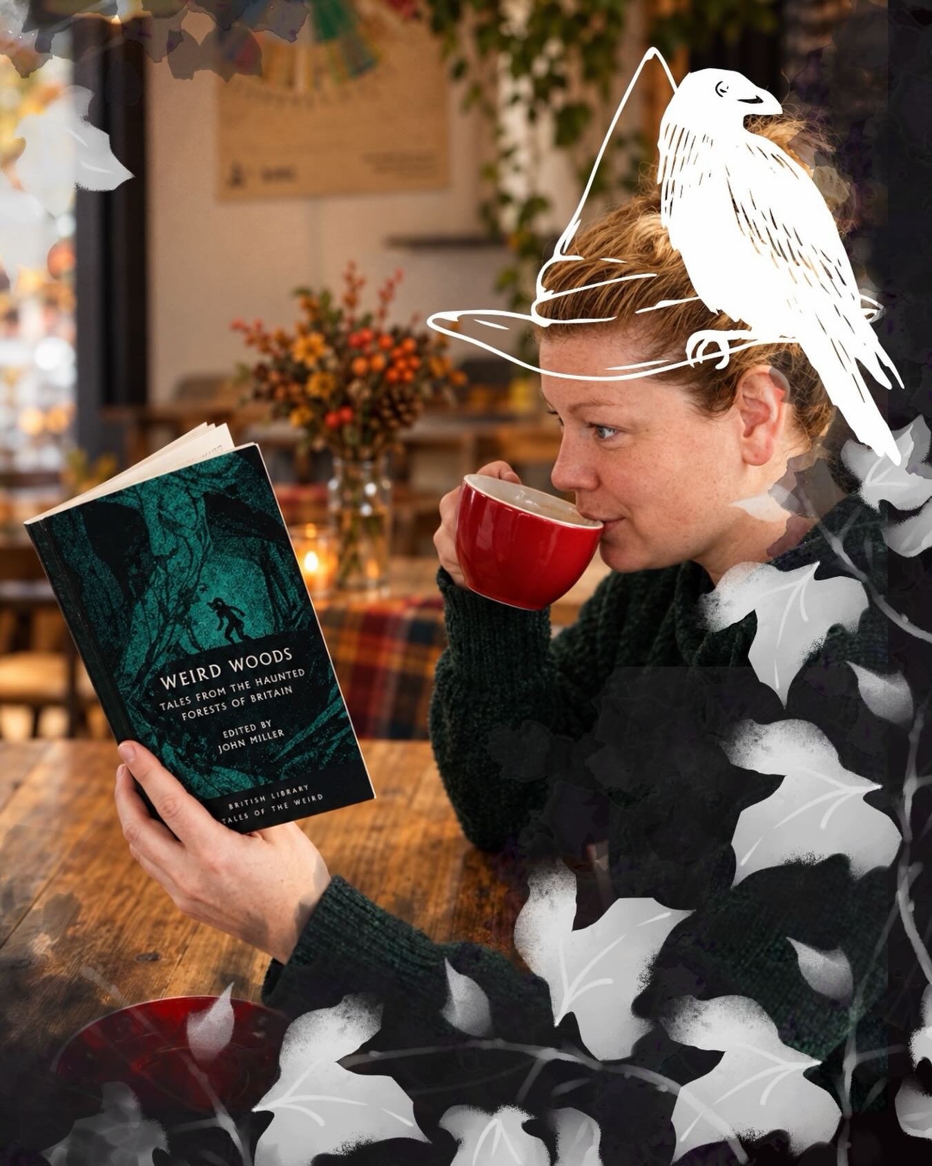 October arrives and the wild stories creep over our shoulders to make witches of us all! 🧙&zwj;♀️🌿🍂✨ I&rsquo;ll be sinking into the uncanny tales of Weird Woods: Tales from the Haunted Forests of Britain from @bl_publishing @britishlibrary 🌿🍁🍂✨