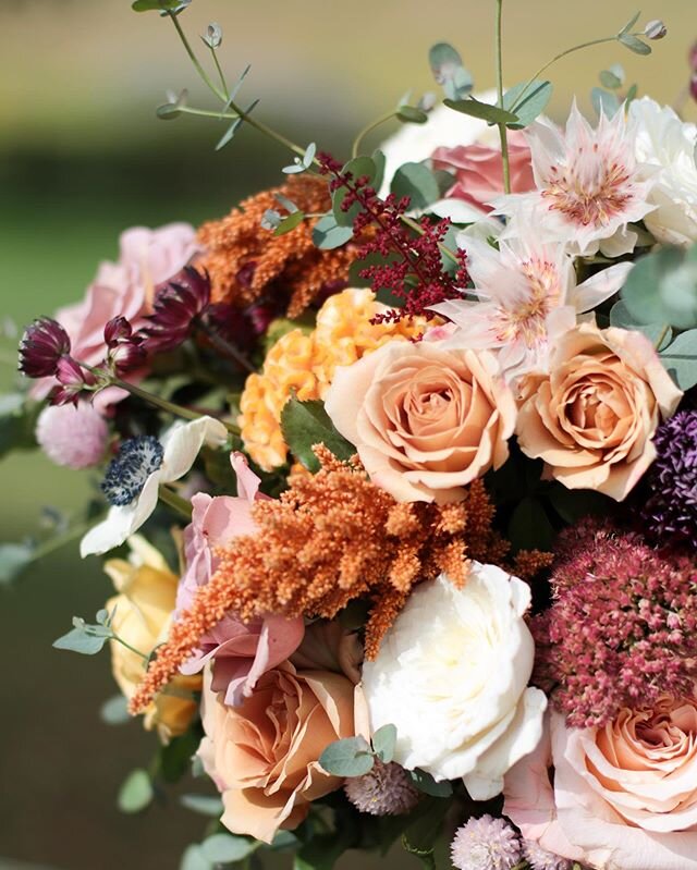 Love the fall colors in this bouquet! Congratulations Steven and Devyn!