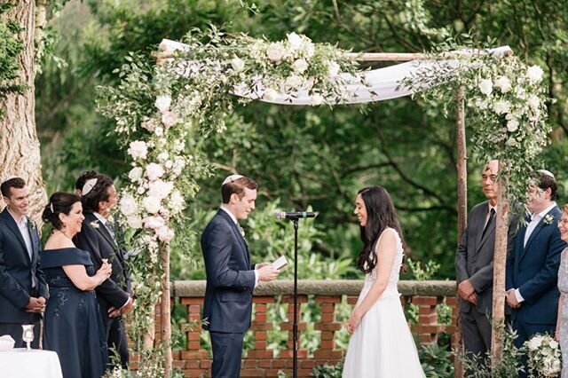 What a beautiful day celebrating Alex and Tamar! @emilywrenphoto captured it beautifully!  #spring weddings #Chuppah #phillyflorist #phillyweddings #weddingflowers#