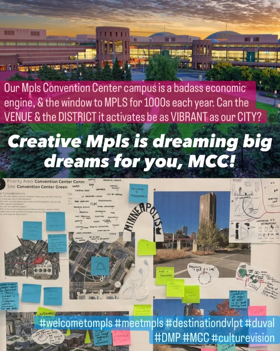 Duval joined fellow creatives &amp; professionals for two intensive and inspiring days at @hga_minnesota dreaming of our city&rsquo;s future with Mpls Arts &amp; Culture, MDC, MPRB, theater and arts orgs, cultural institutions, and more. Total synerg