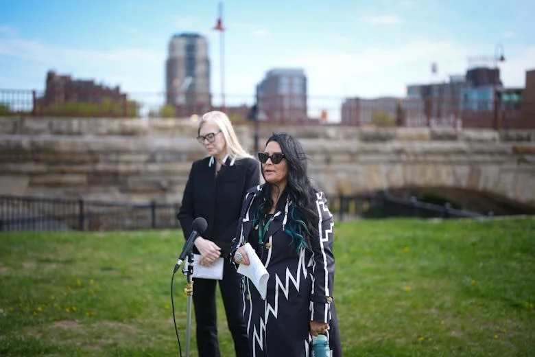 Restoration construction start at #Ow&aacute;mniyomni 🦋🌿💧 | Media tour on May 4 2026 (photo: Star Tribune) | Link to article: https://www.startribune.com/minneapolis-riverfront-dakota-revitalization/601820066