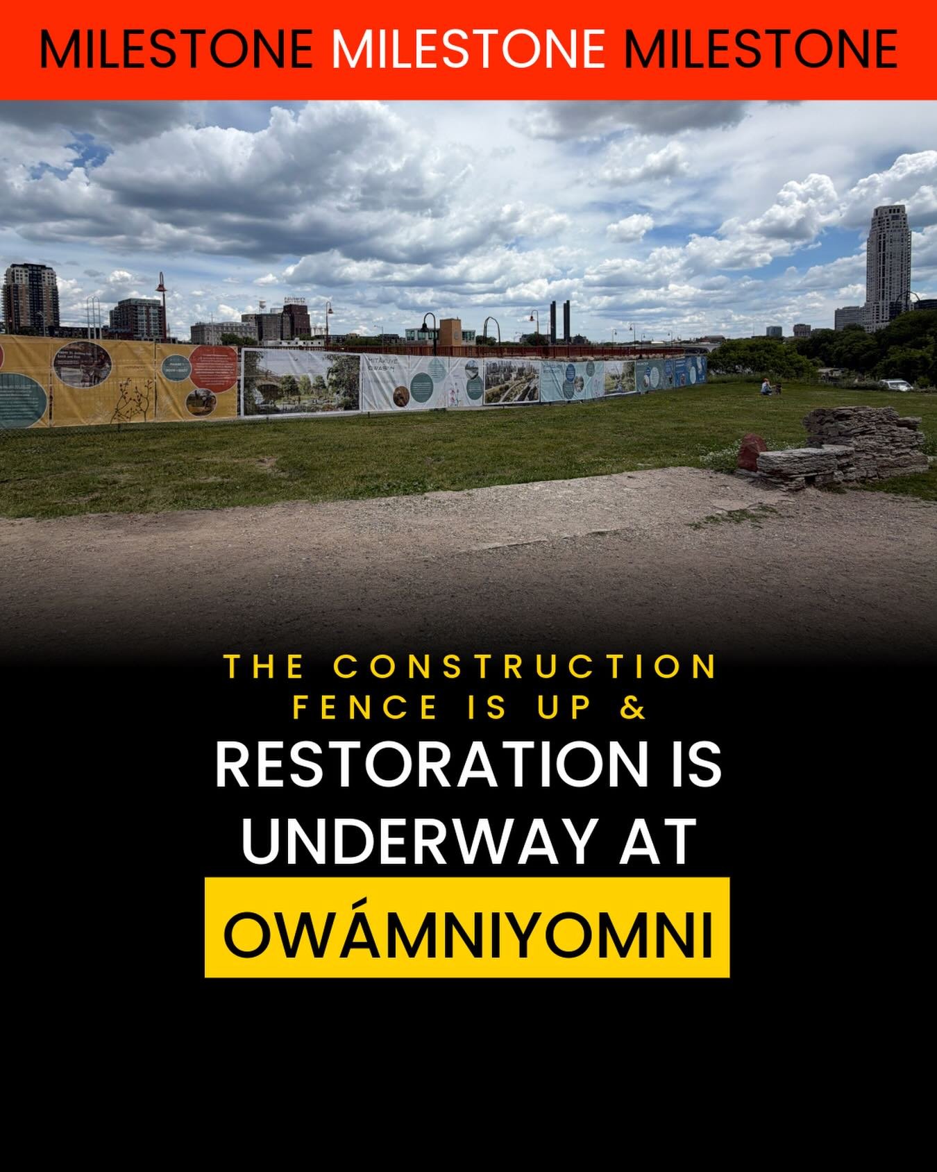 @owamniyomni Okh&oacute;dayapi started construction activities for phase 1 at the end of June. Cultural &amp; environmental restoration is underway, and will take approximately a year to complete.