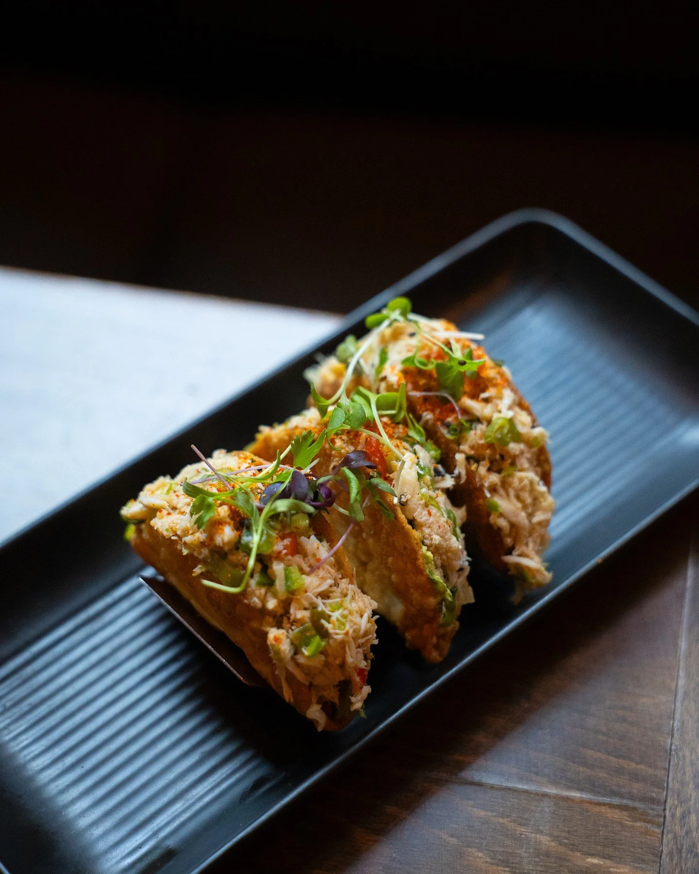 Fresh crab, creamy avocado, bright herbs, and a crispy wonton shell. The Crab Wonton Taco at Sampan is a Philly favorite for a reason. ✨⁠
⁠
Try it tonight &mdash; tap the reserve in our bio to book your next table.