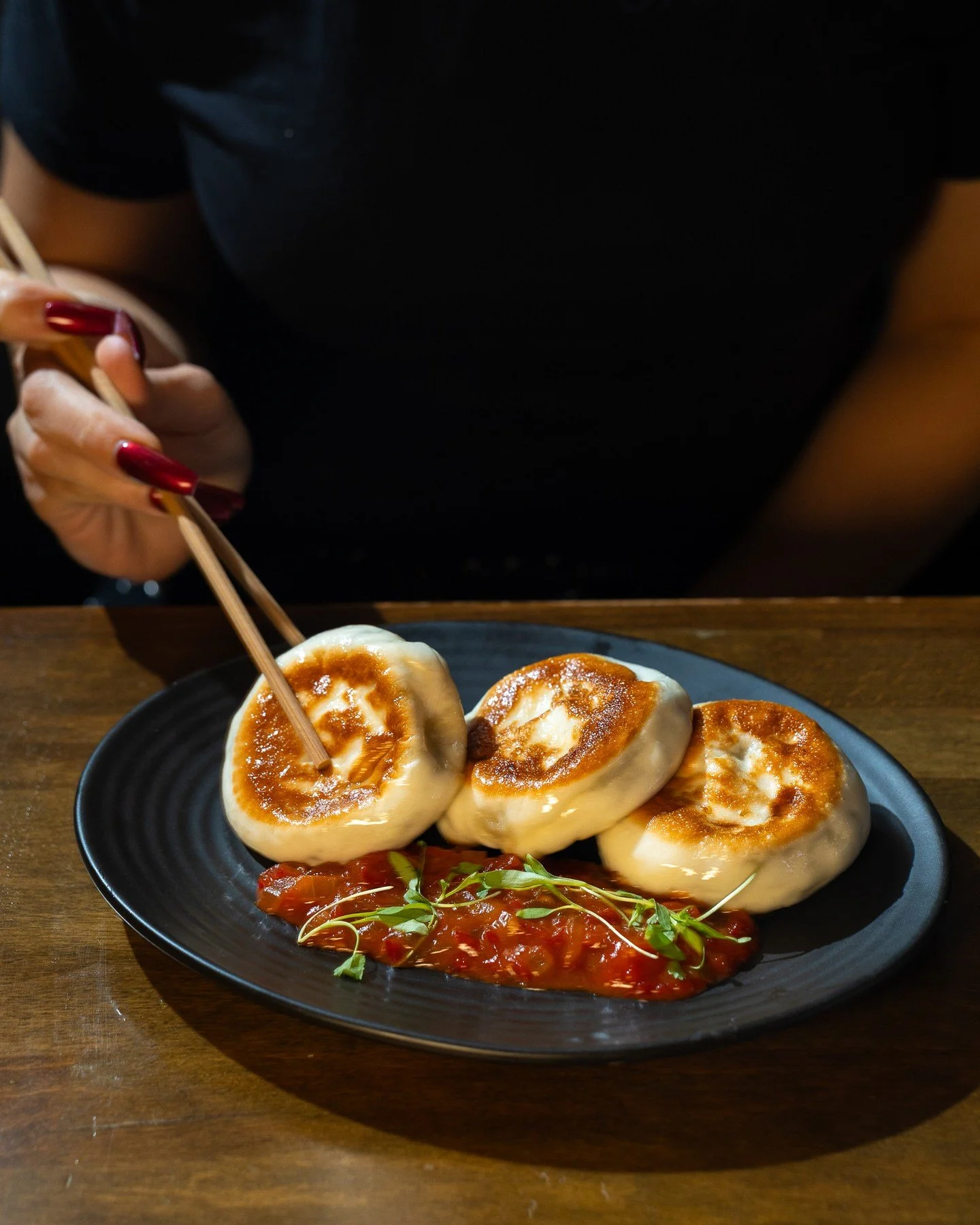 Woke up craving a Cheesesteak Bao&hellip; now I&rsquo;m here 🤣⁠
⁠
Tap the Reserve link in our bio to book your next dinner with us!⁠