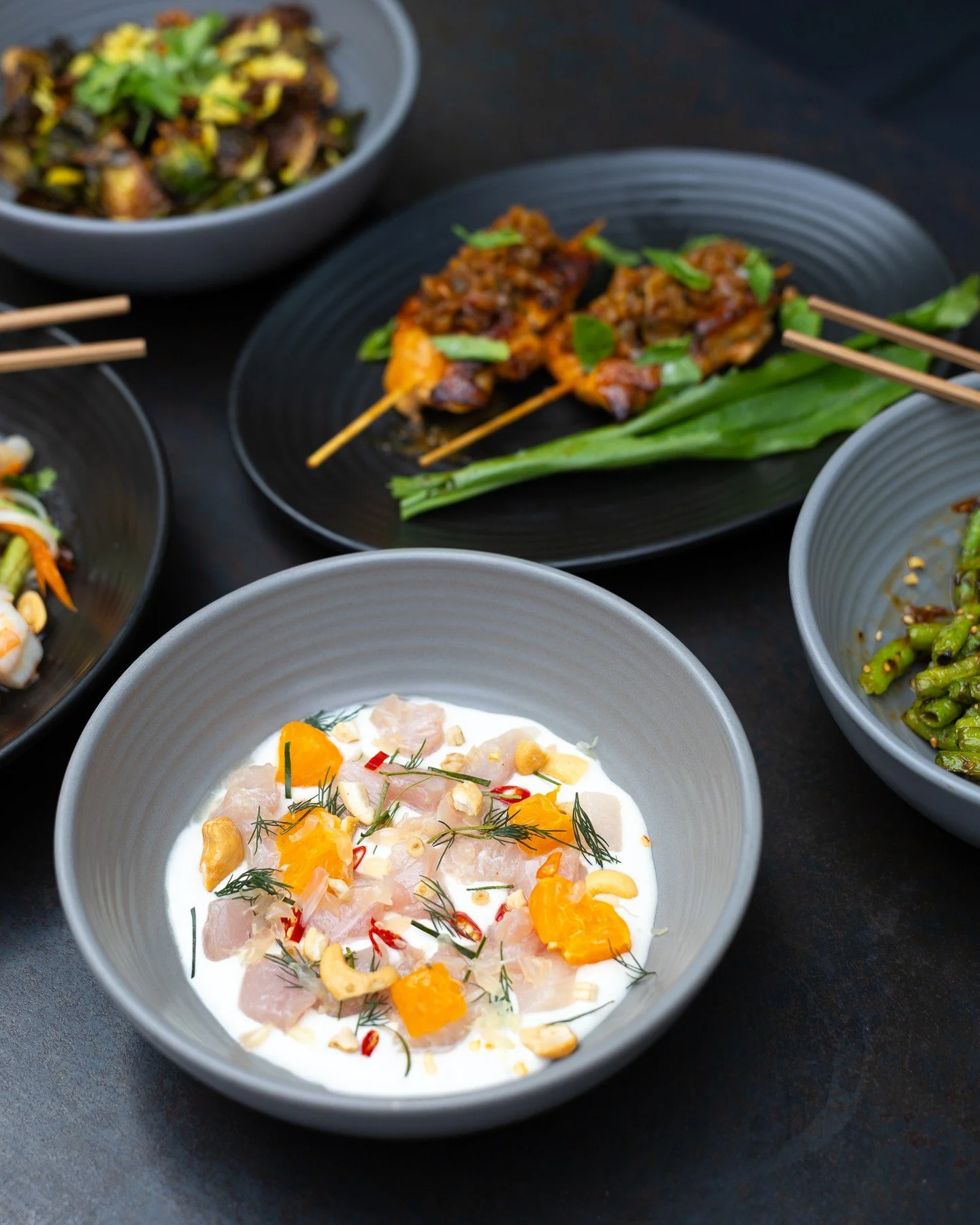 You don&rsquo;t want to miss our new menu additions. 👀⁠
⁠
Tom Kha Hamachi Ceviche &mdash; Coconut, Pomelo, Cashew⁠
Wok-Fried Long Bean &mdash; Black Bean, Ginger, Garlic⁠
Thai Papaya Salad &mdash; Shrimp, Tamarind, Thai Chili⁠
⁠Coconut Chicken &mdas