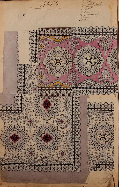 French Textile Sample Book, 1863