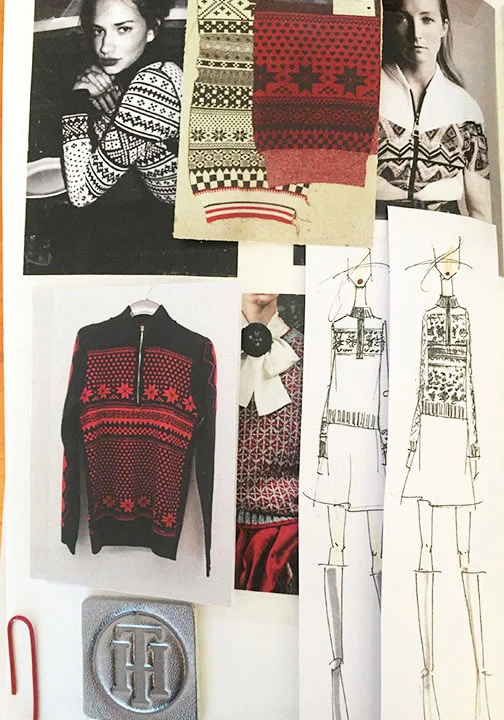 Tommy Fairise Jacquard Zip Front, Sketch Book Page, Holiday 2018