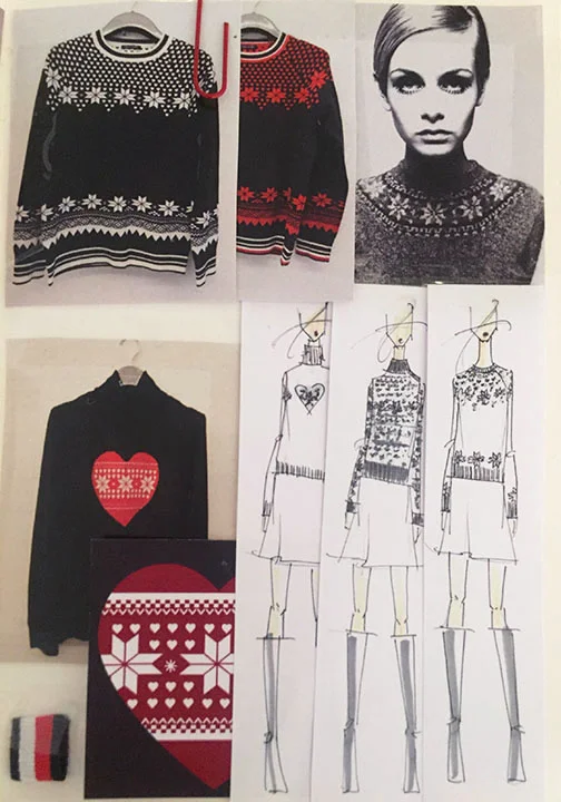 Tommy Fairisle Jacquard Pullovers, Sketch Book Page, Holiday 2018