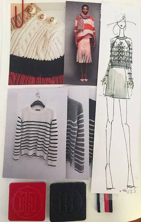 Striped Bobble Cable Sweater, Holiday 2017