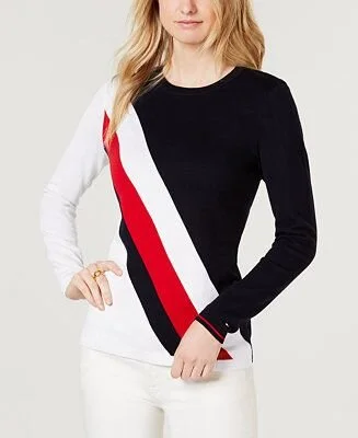 Diagonal Stripe Sweater, Tommy Hilfiger Blue Label, Spring 2019