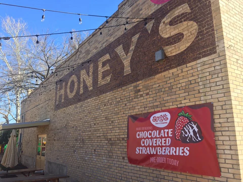 Honey' s Pizza + Amy's Ice Cream