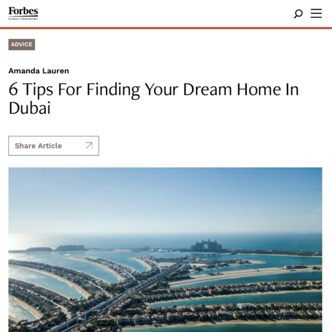 🌟 FORBES GLOBAL PROPERTIES ARTICLE

&hellip;

@forbesglobalproperties takes a look at the hot real estate market in Dubai, and the best tips and tricks for foreign investors looking in the area! 🏡

Dubai is known for having residences that offer in