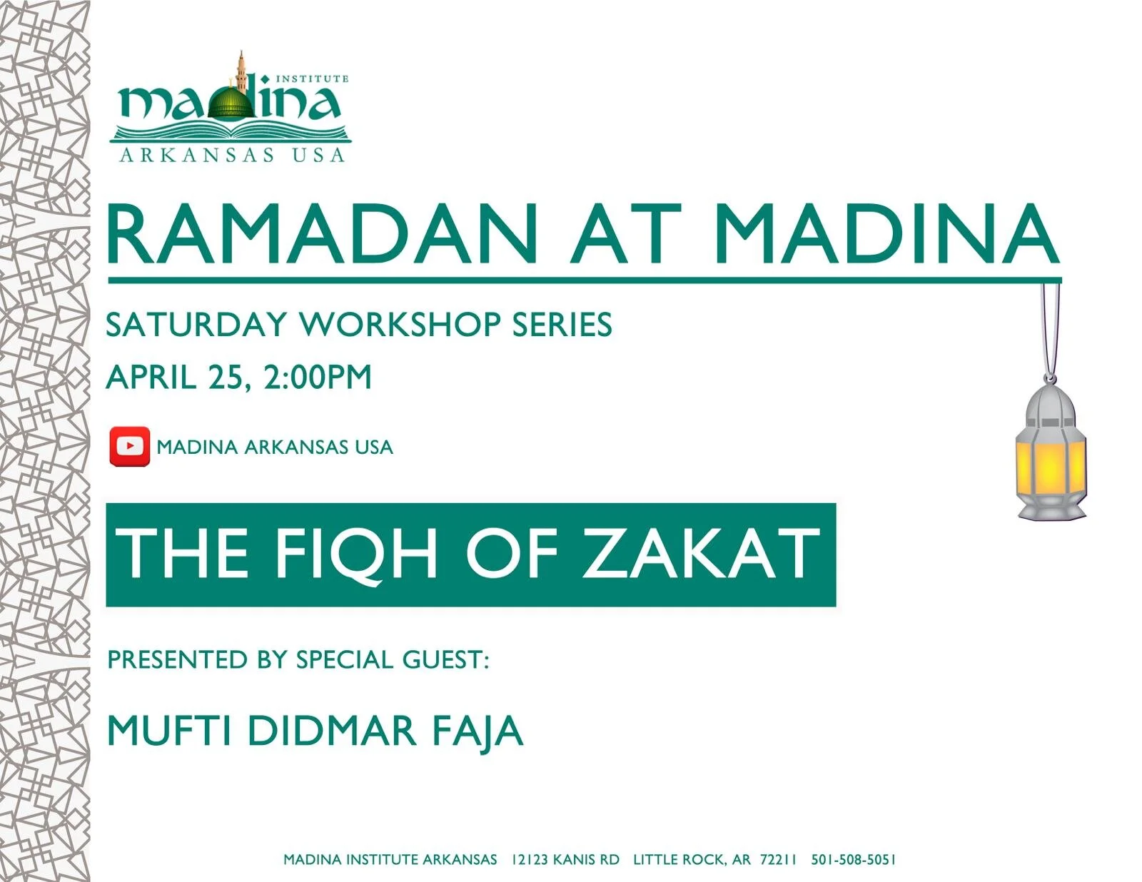 The Fiqh of Zakat -- Ramadan at Madina