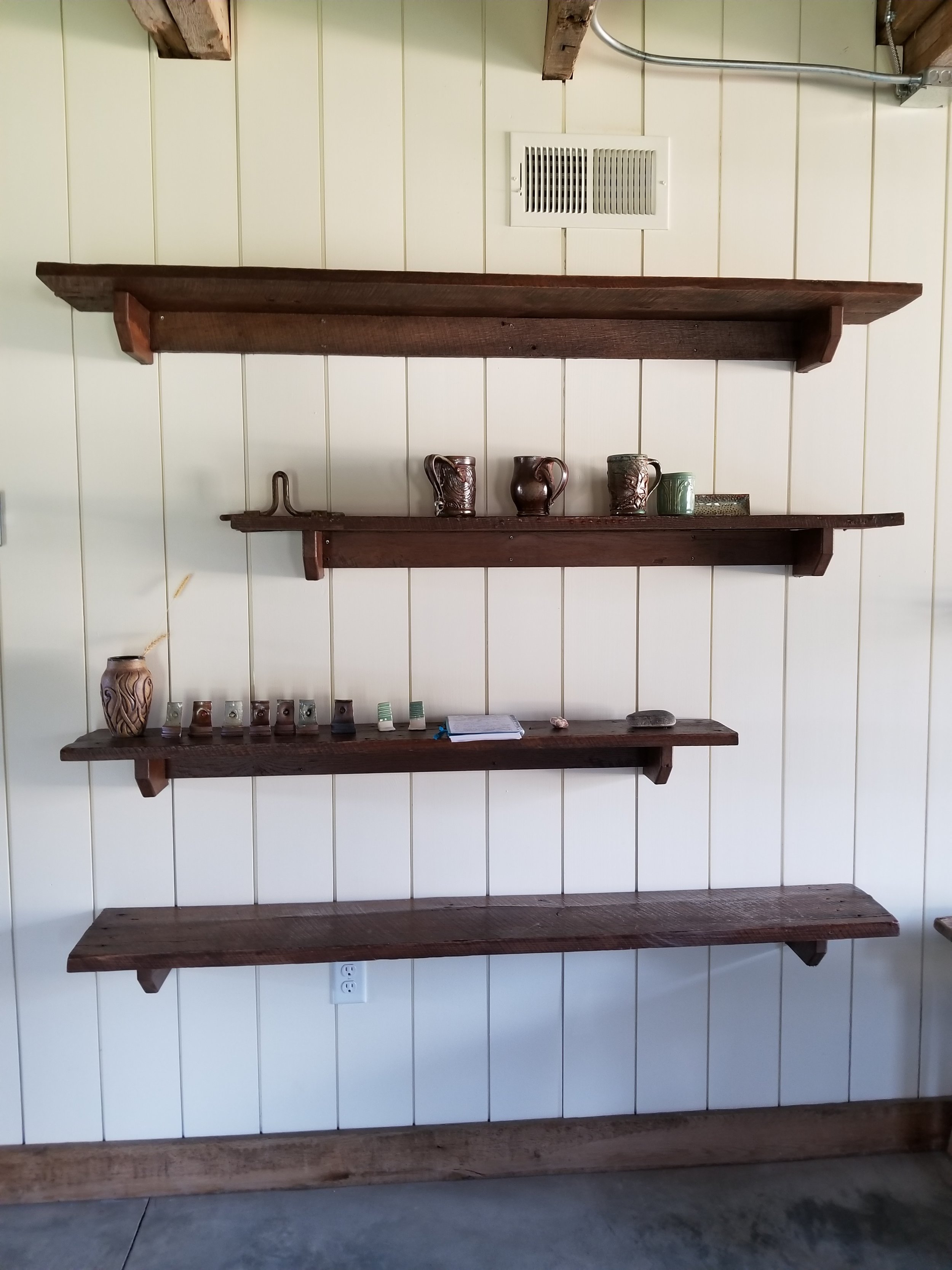 New shelving for pottery projects