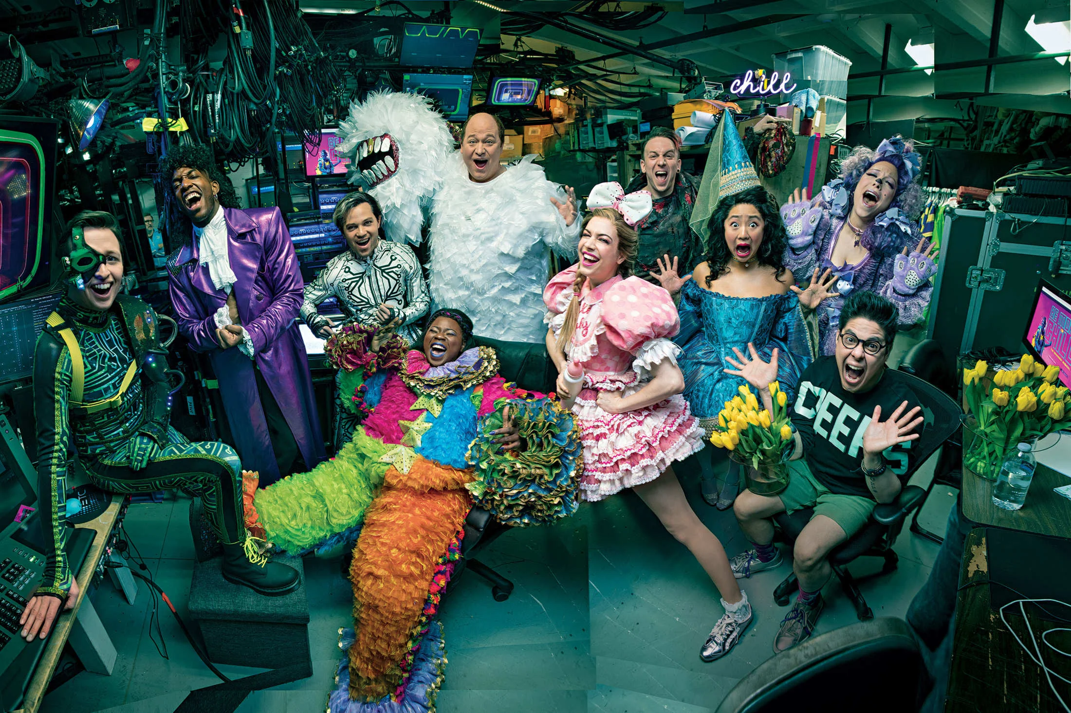 From left, Will Roland, Britton Smith, Jason Tam, Jason SweetTooth Williams, Gerard Canonico, Lauren Marcus, George Salazar, Stephanie Hsu, Katlyn Carlson, and Tiffany Mann. Photo: Jonas Fredwall Karlsson
