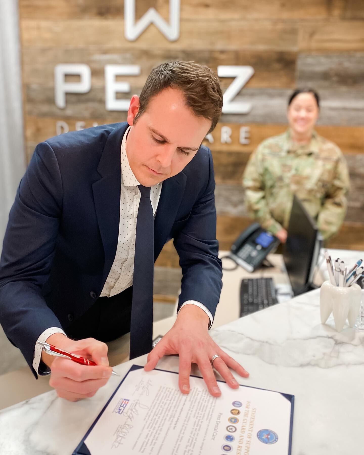 A bright spot as you head into the weekend! 👇

For nearly three years, Jess has been balancing her role as a dental hygienist at Penz Dental Care with her military duties. During this time, she went through an 18-month program to become an officer i