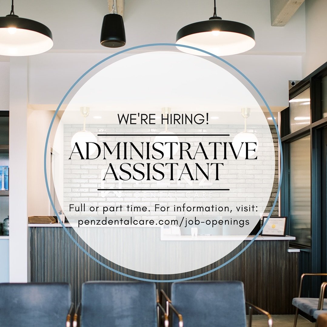 Spring is in the air! Are you looking for a new start with a fantastic team? 

PDC is seeking an administrative assistant to join our front desk staff. Full or part time. Pass along! 🫶

Message us for more info or visit penzdentalcare.com/job-openin
