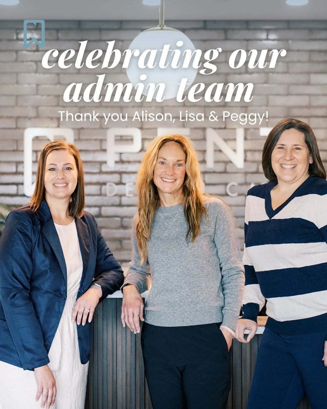 Time to show off our admin team! ✨

It&rsquo;s not a secret they do a whole lot to make sure our days run smoothly. But do you know just *how* much?! 

We sure appreciate you, Alison, Lisa, and Peggy! 

Drop them a 🫶🏻 in the comments 👏