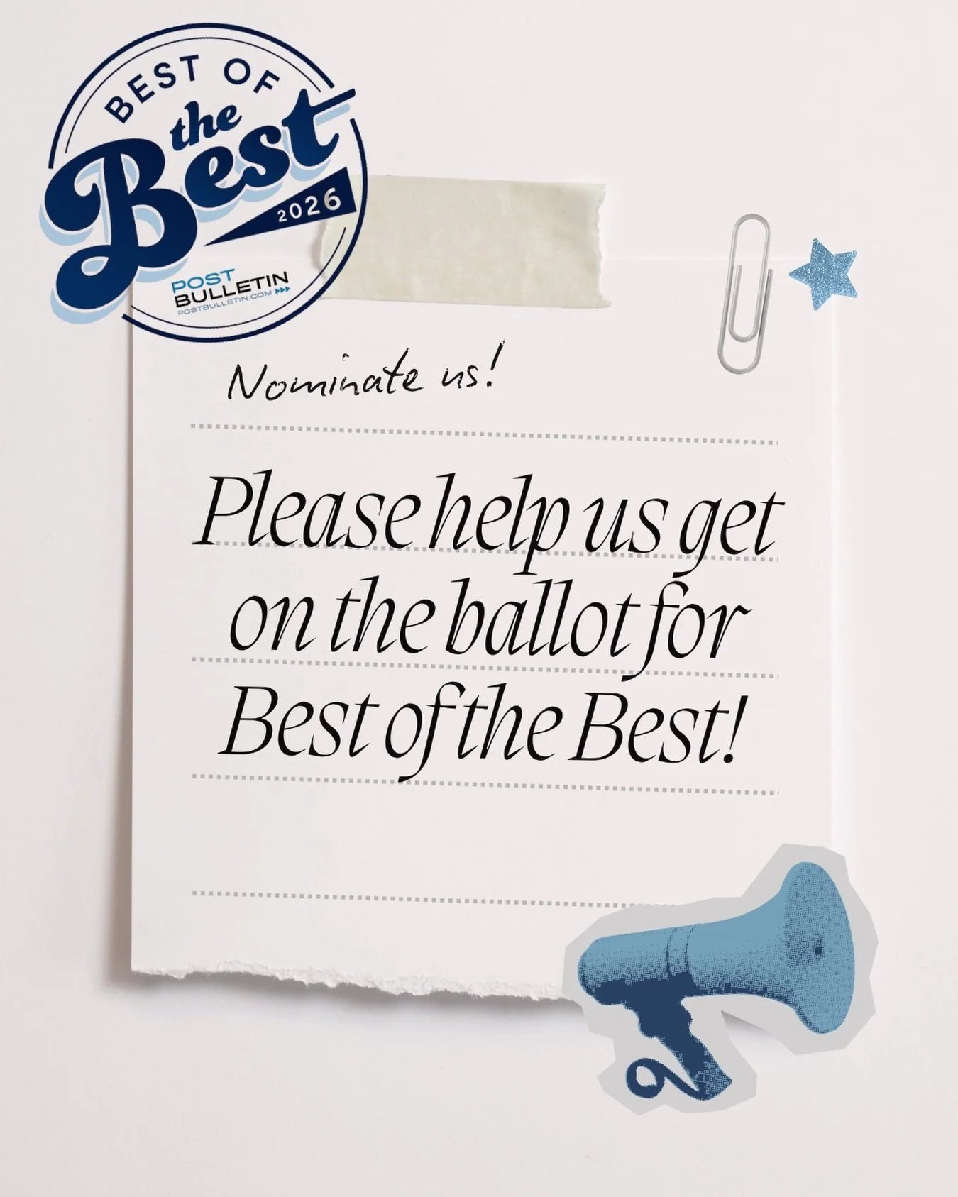 We 🩵 Rochester! This community means SO MUCH to us &amp; we&rsquo;re grateful to be able to serve our patients here. 

Can we ask a favor? 🙏

The nomination period for Post Bulletin&rsquo;s Best of the Best is open until June 15. Would you please t