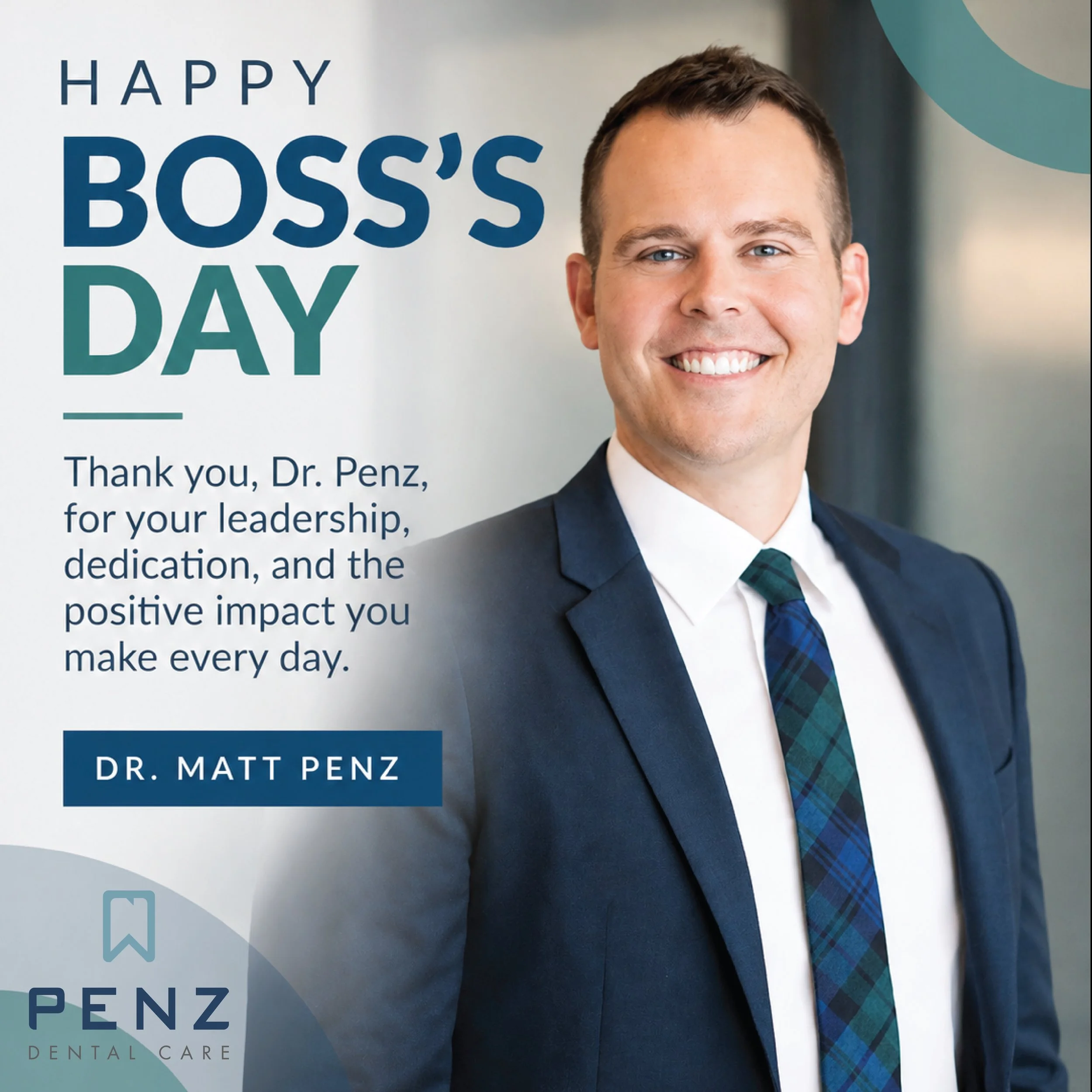 Happy Boss&rsquo;s Day, Dr. Penz! 🏆

We&rsquo;re grateful for the positive, supportive environment you&rsquo;ve created and the heart you put into everything you do. You lead by example and make PDC such a great place for our team and patients. 

We