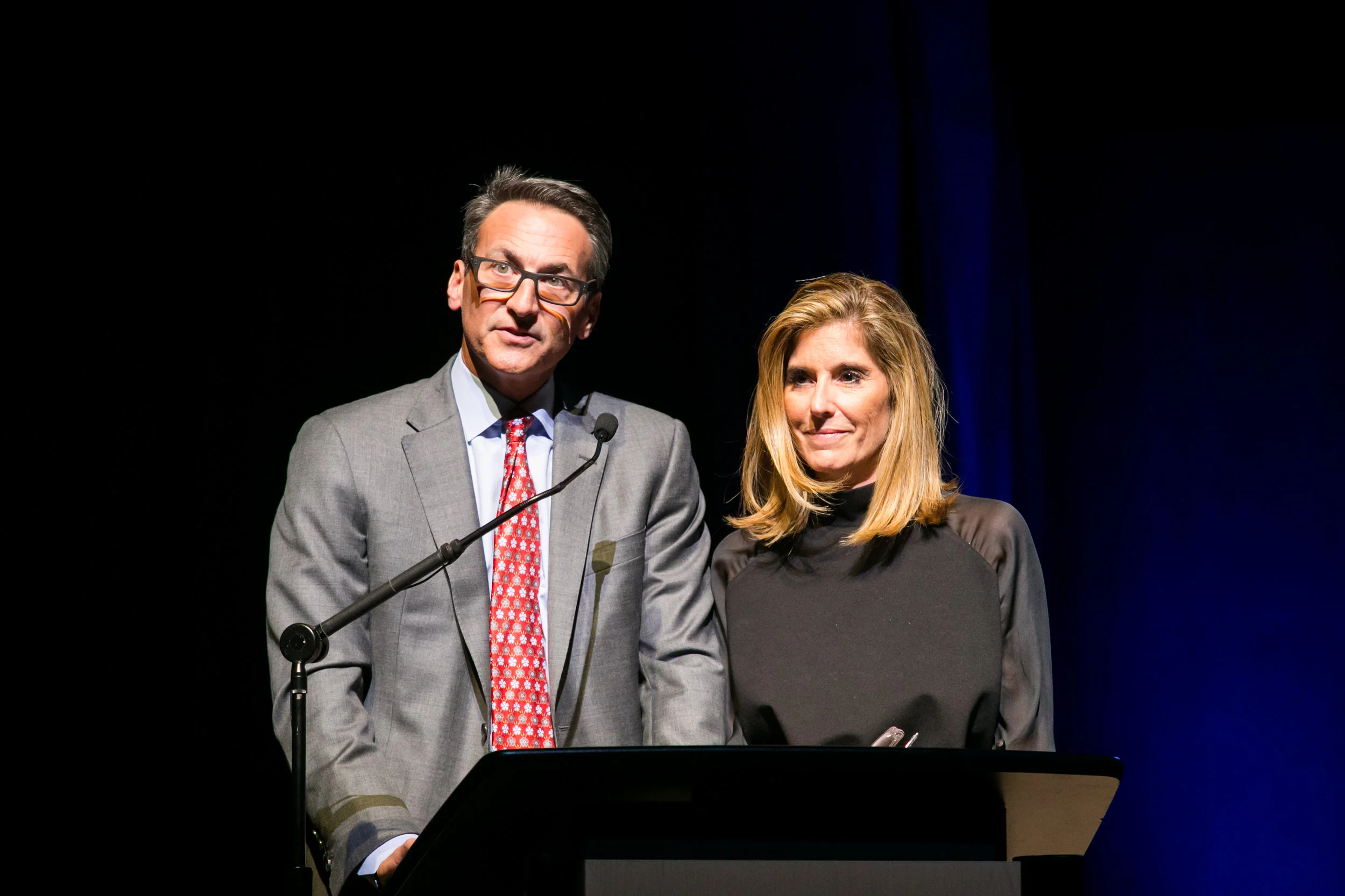 Fellow honorees Jillian and Scott Copeland