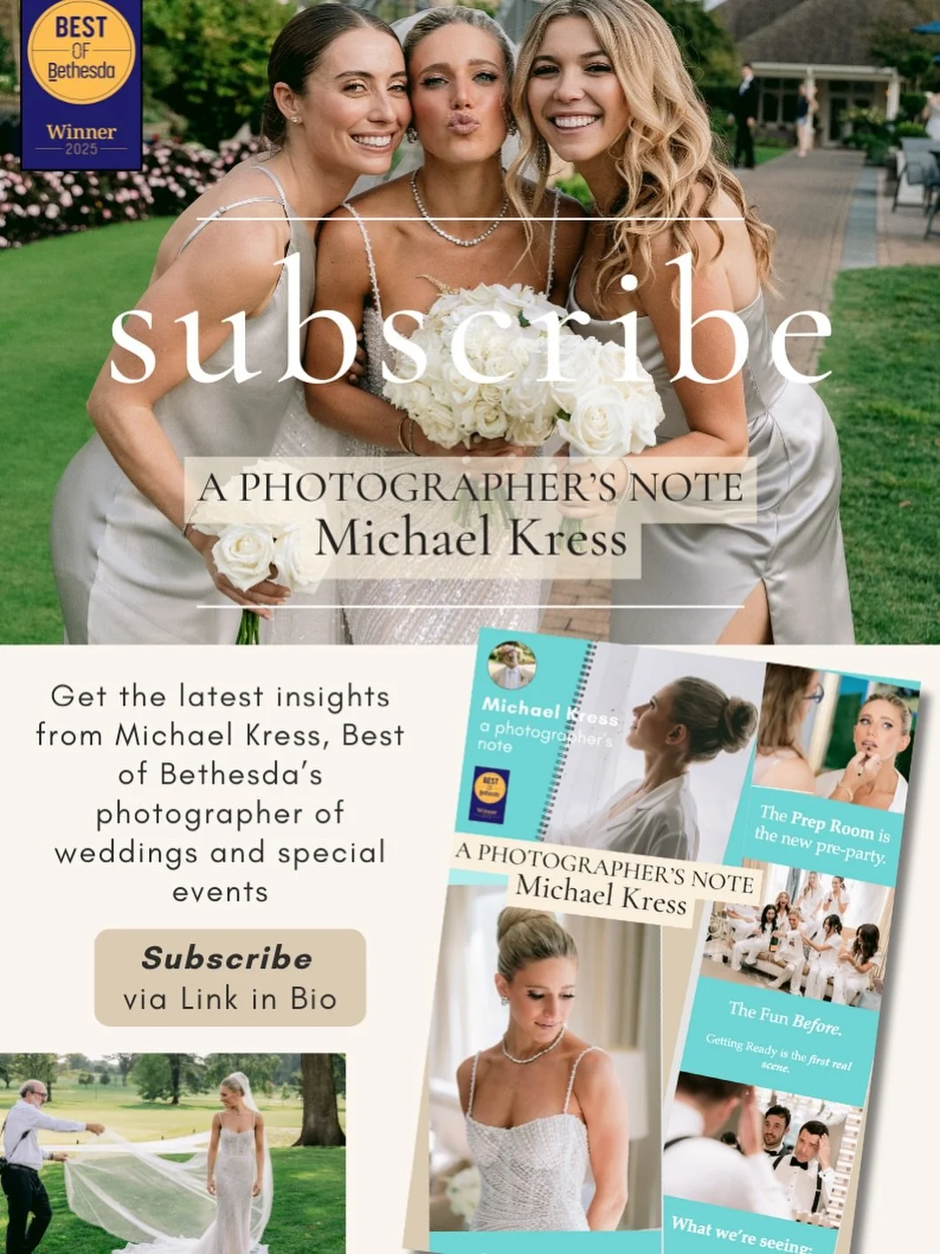 Are you on the list? A Photographer&rsquo;s Note is our monthly dispatch featuring helpful and aspirational wedding insights from behind the lens&hellip; Subscribe at www.mbkphoto.com 💫🎈Let&rsquo;s connect!