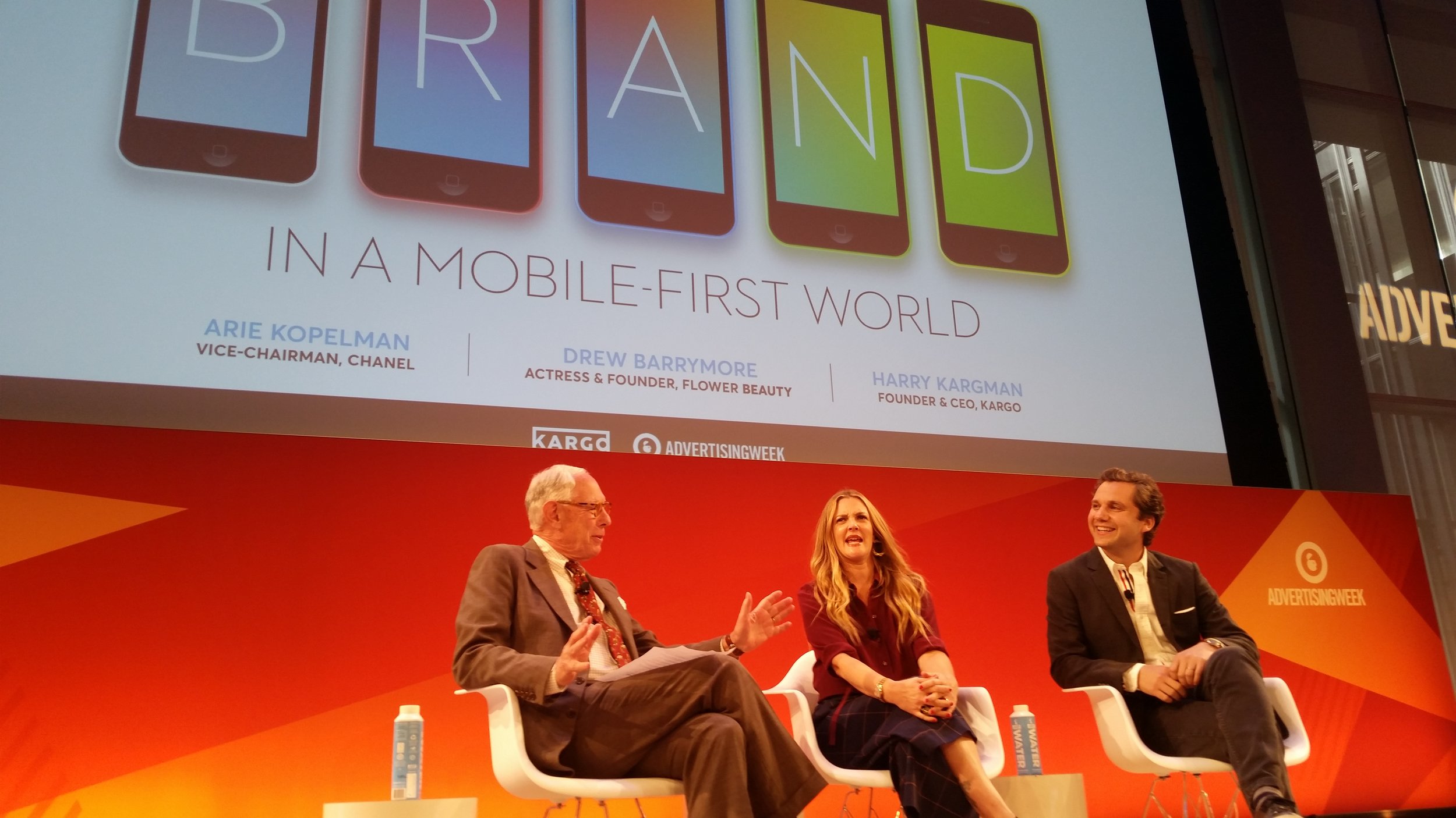 La actriz Drew Barrymore formó parte del panel sobre las marcas en las plataformas móviles. (Foto: Suministrada)