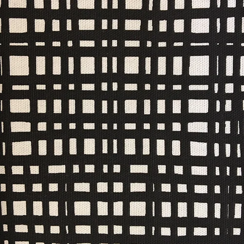 Buta Black Print Style: Checks & Plaids ID: 15840 Color: Linen Retail Price: $39.90 per yard Content: 100% Cotton
