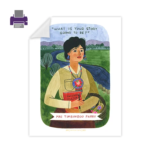 Illustrated Poster Download - Mae Timbimboo Parry