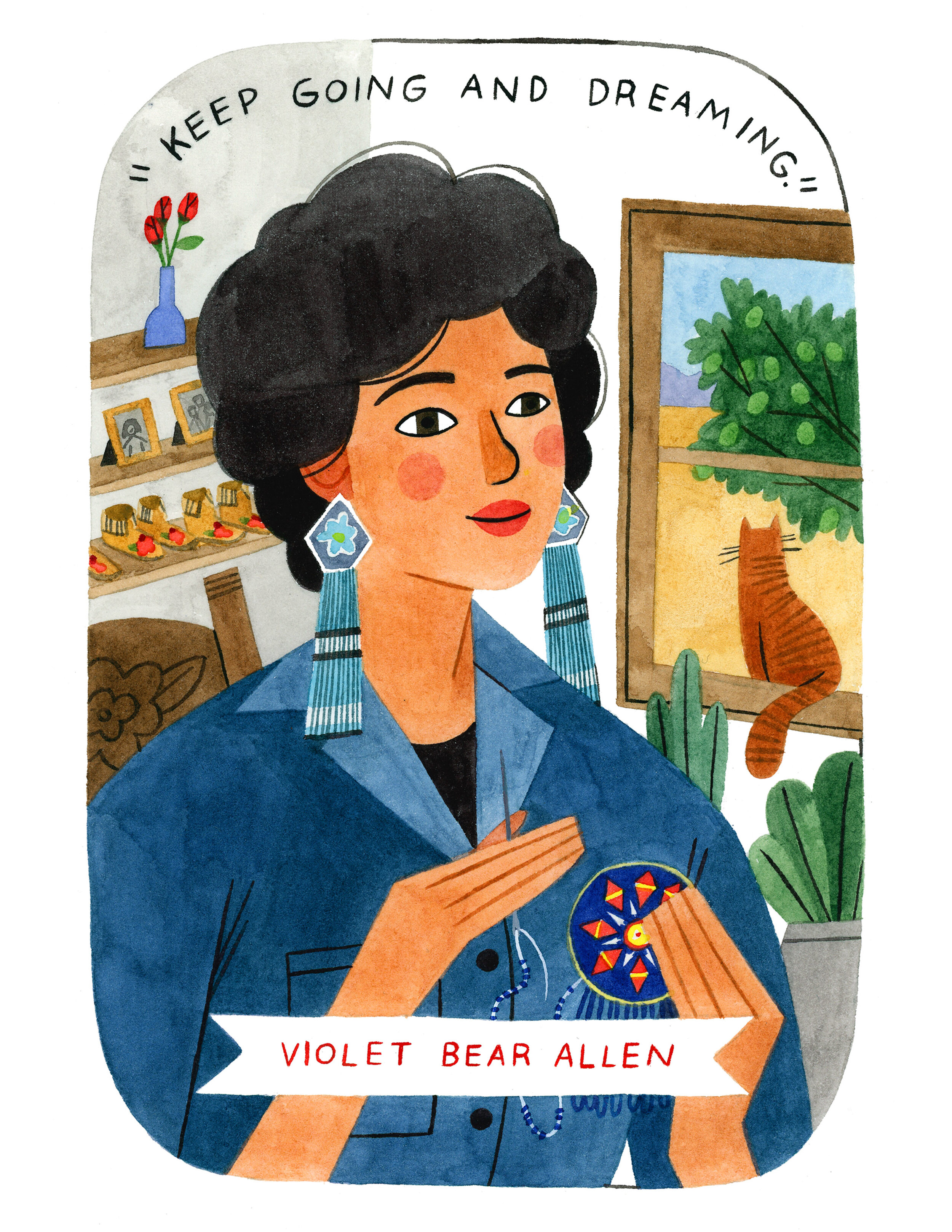 Illustrated Poster Download  - Violet Bear Allen