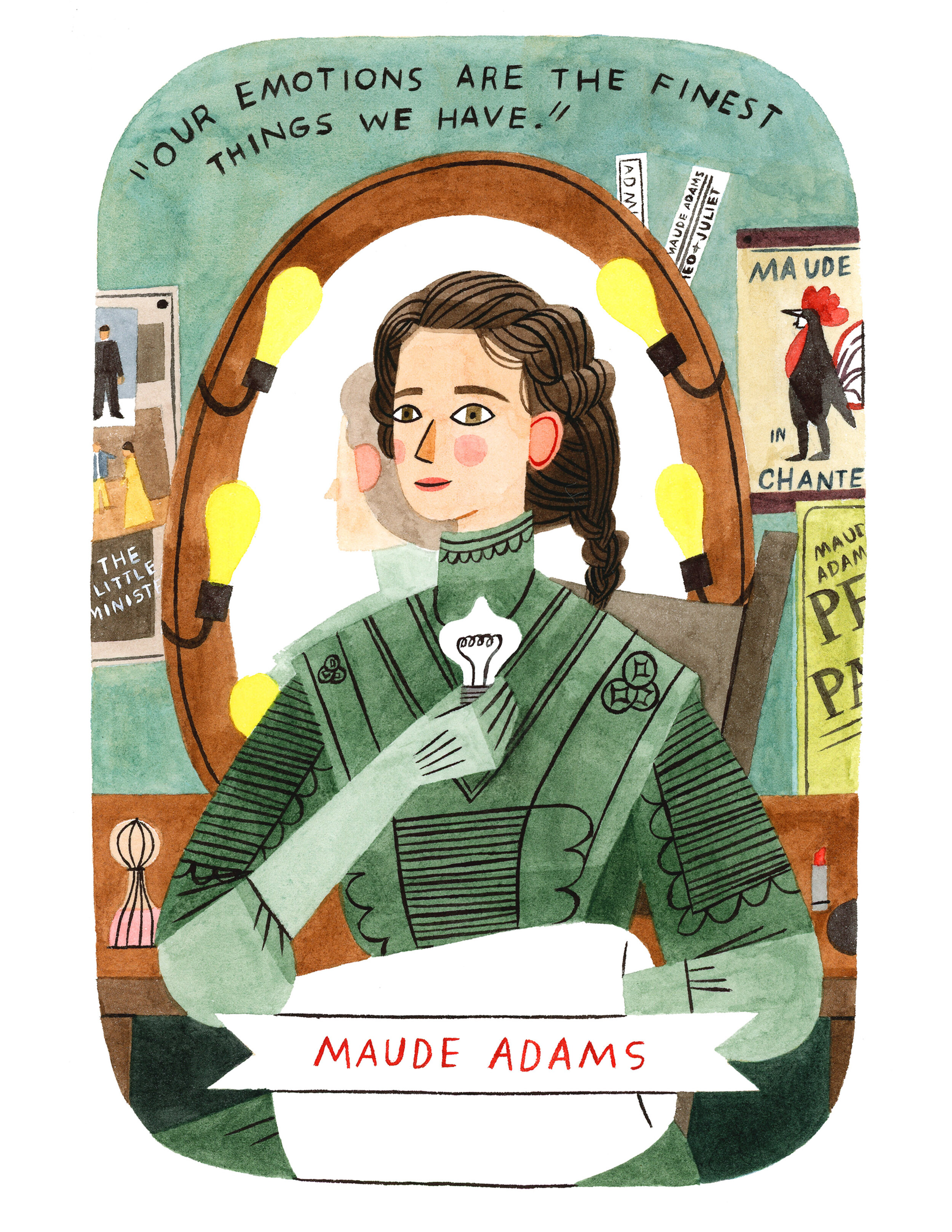 Illustrated Poster Download  - Maude Adams