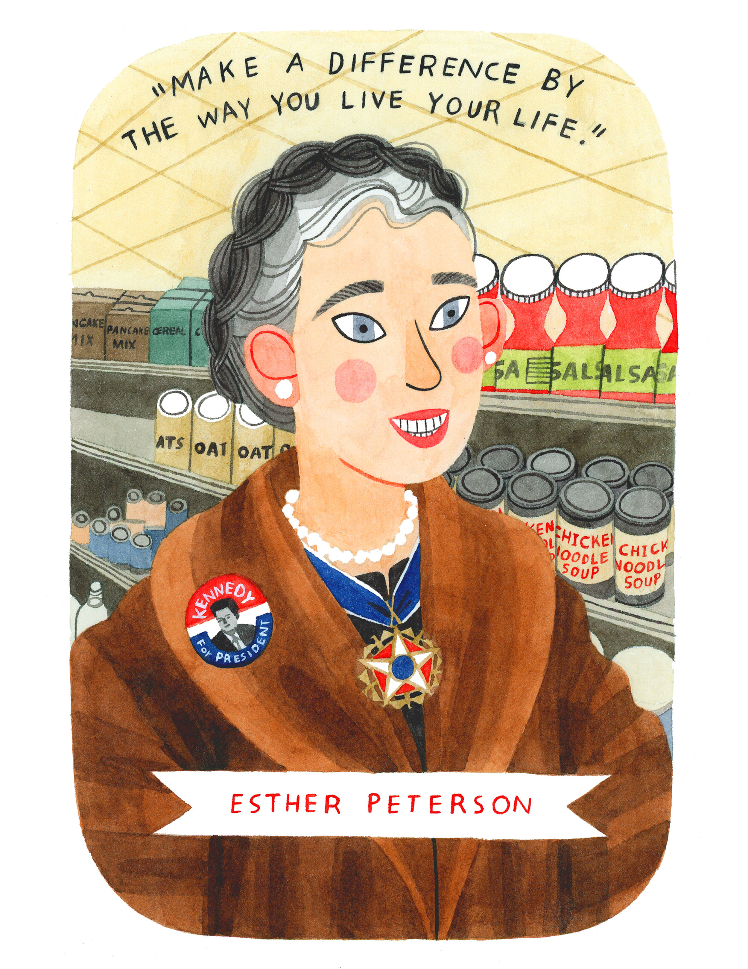 Illustrated Poster Download  - Esther Peterson 