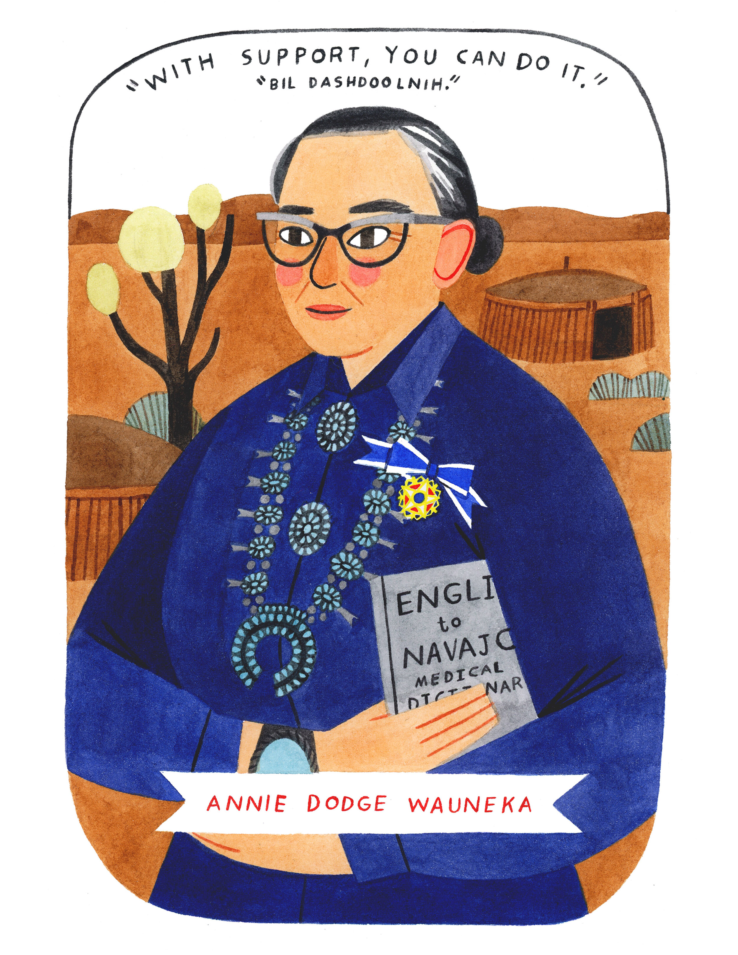 Illustrated Poster Download  - Annie Dodge Wauneka