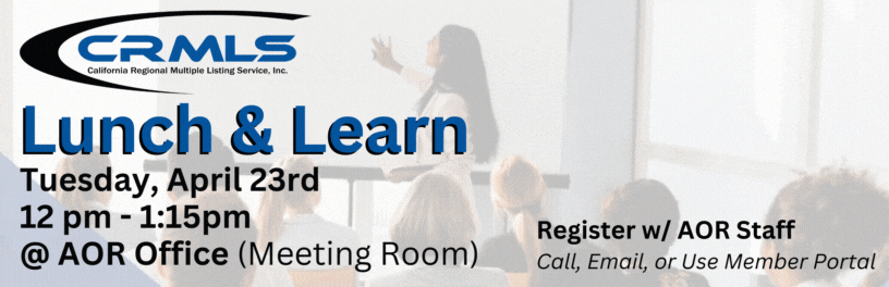 CRMLS Lunch & Learn - Local, Live Training Event