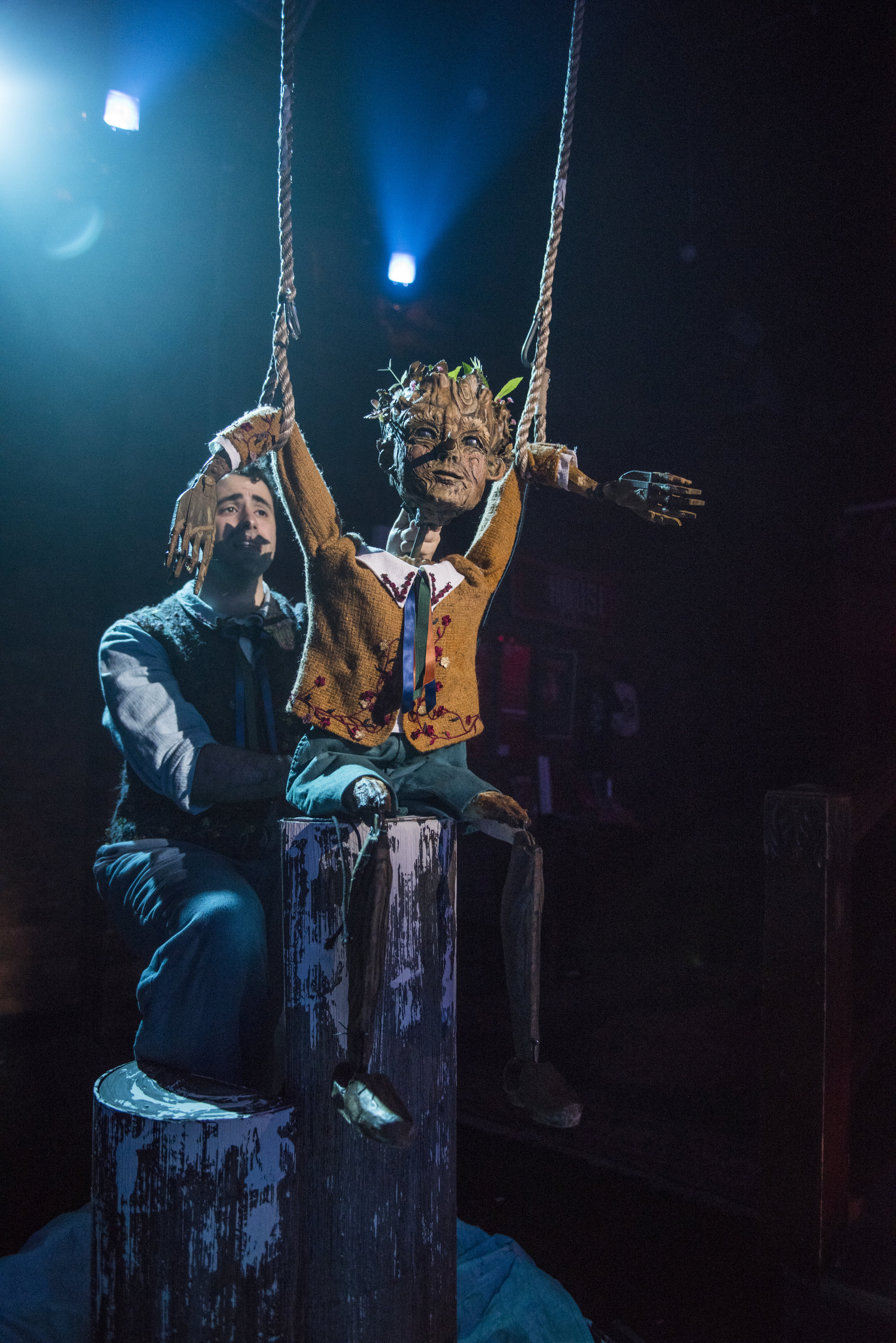 Pinocchio strung up on the docks