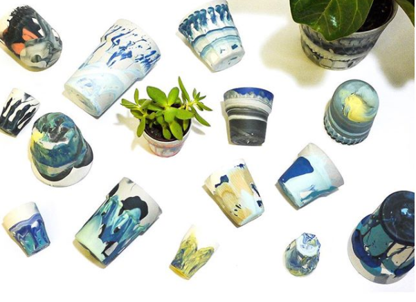 Dreamy marble effect ceramics 
