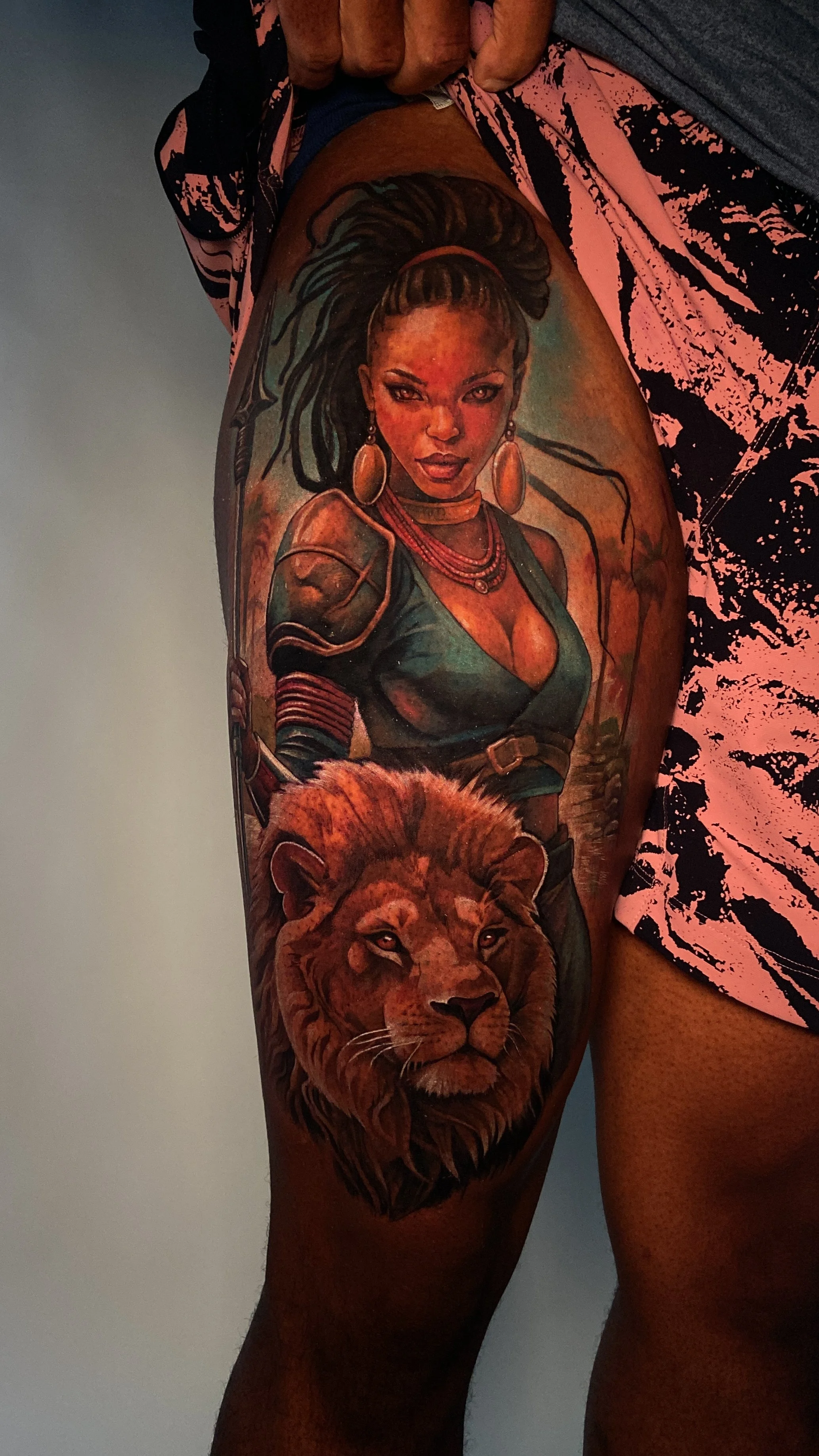 Adriana-hallow-tattoo-Melanated-skin-color-realism-nyc-african-warrior-lion.JPG
